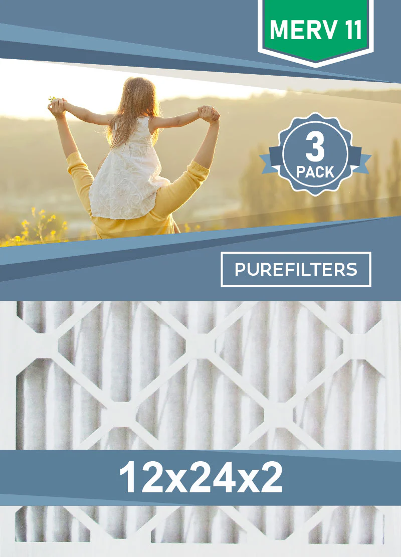 Pleated 12x24x2 Furnace Filters - (3-Pack) - MERV 8, MERV 11 and MERV 13 - Image 3